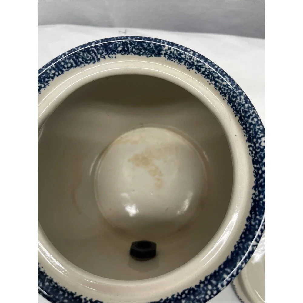 Dispenser American Country Heart Stoneware Pottery Pot Crock Coffee Tea Water